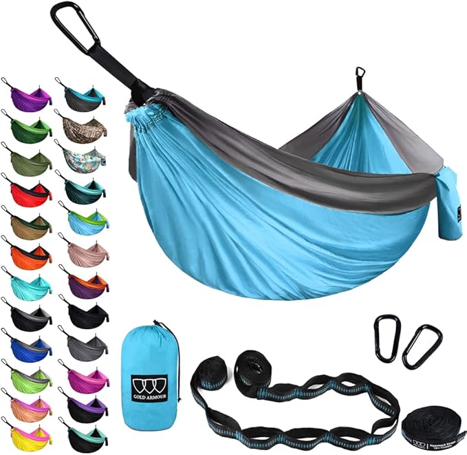 Hammocks, Extra Large Double for Two, Sky Blue and Gray
