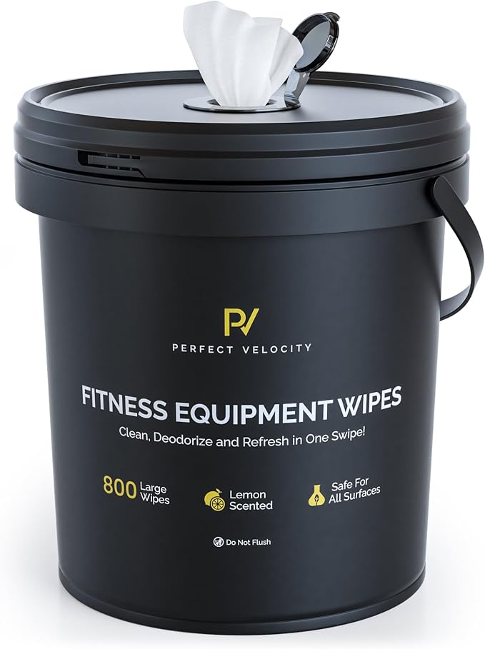 Fitness Equipment Wipes with Reusable Bucket Dispenser - Image 2