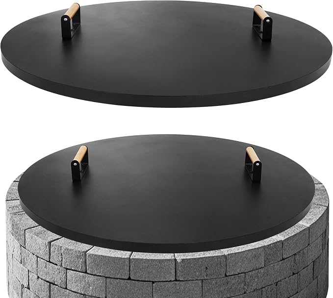 G GOOD GAIN Firepit Lid Round 34inch by GGOODGAIN