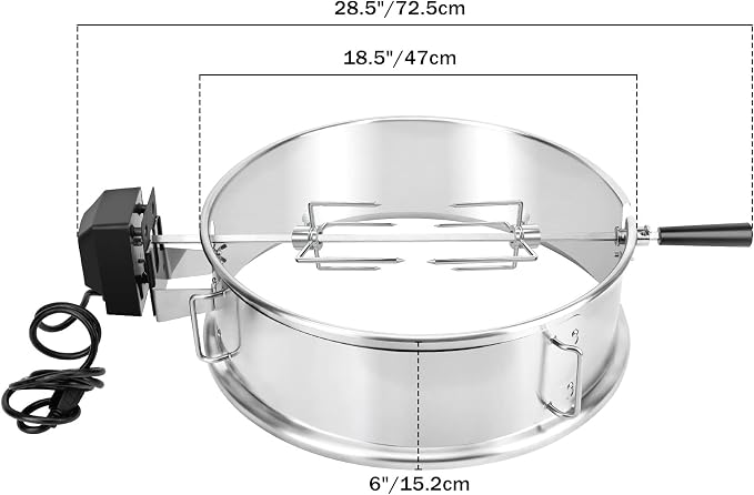 only fire Stainless Steel Multi-Purpose Rotisserie and Pizza Combo Kit - Image 7