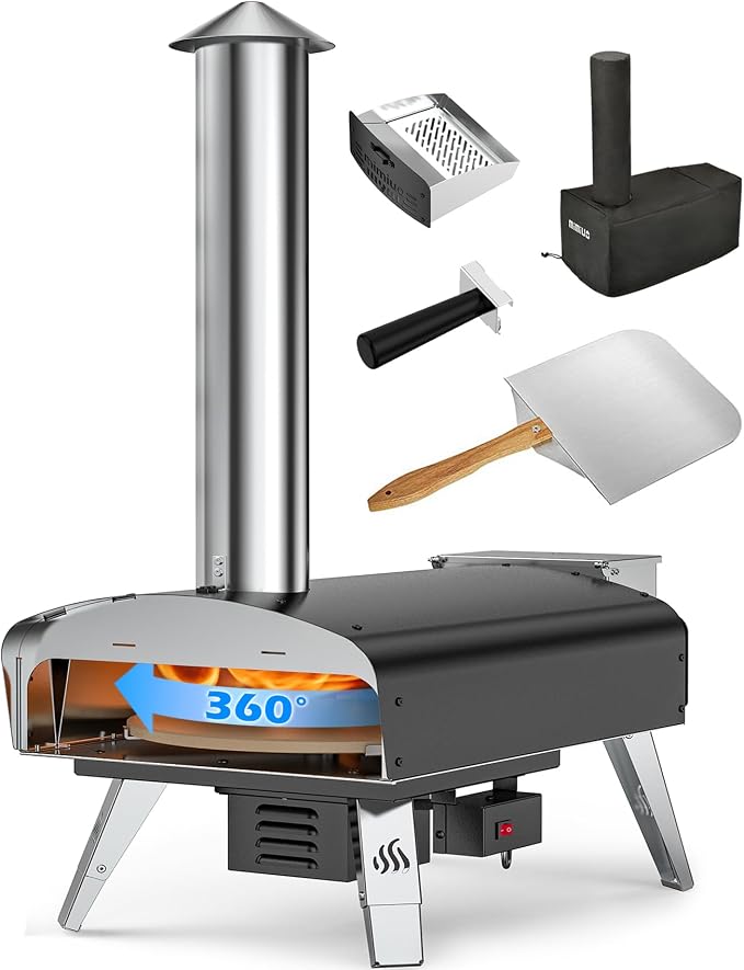 Mimiuo Outdoor Pizza Oven Wood Pellet Fired Pizza Stove by Mimiuo