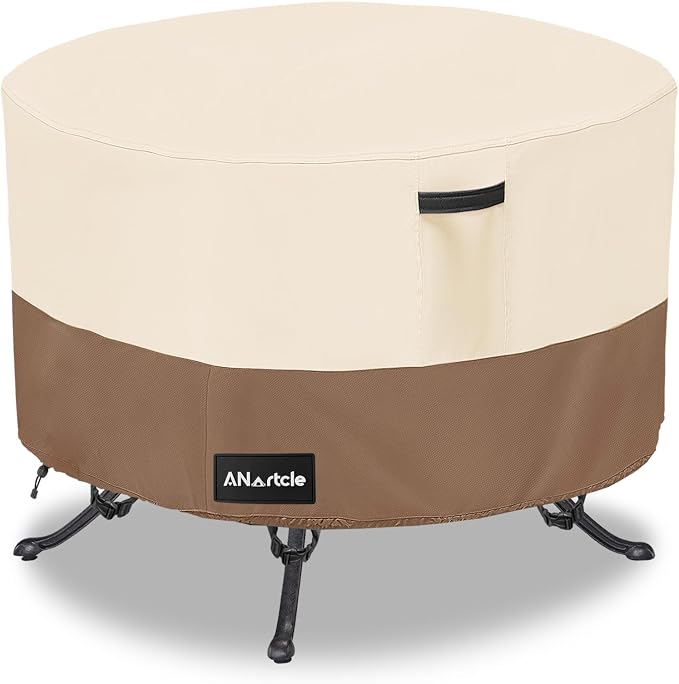 Round Patio Table Cover 36"DIA x 23"H, 100% Waterproof, Heavy Duty by PatioFurnitureCovers