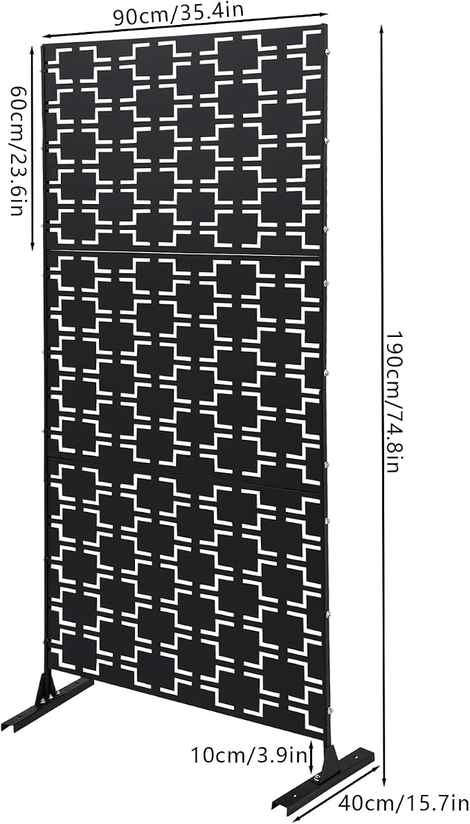 75" H×35" W Decorative Outdoor Privacy Screen - Image 2