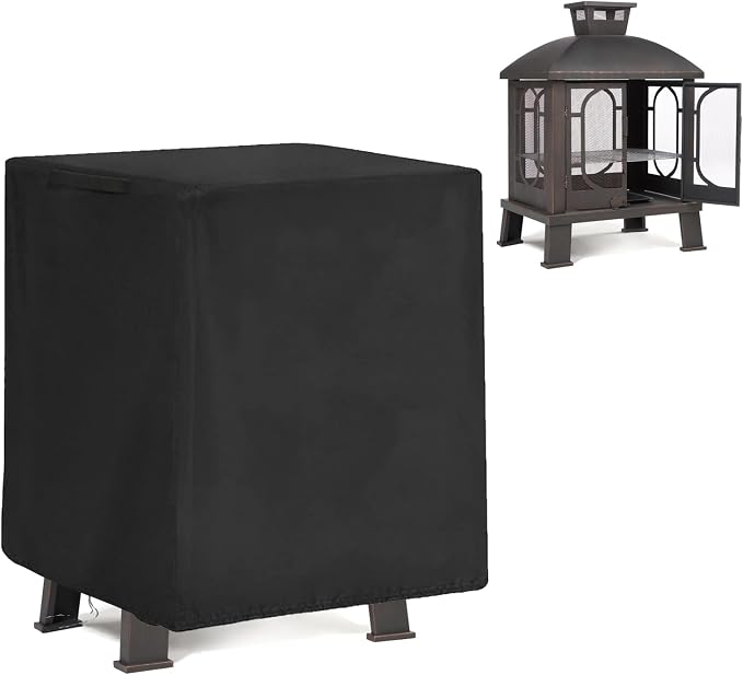 POMER Fire Pit Cover for Panovue Chiminea Fire Pit 45", Waterproof and by POMER