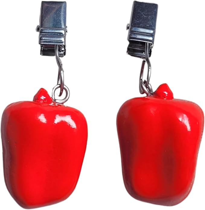 TwoFish Home Set of 4 Color Capsicum Resin Tablecloth Weights Clips Handicraft - Image 4