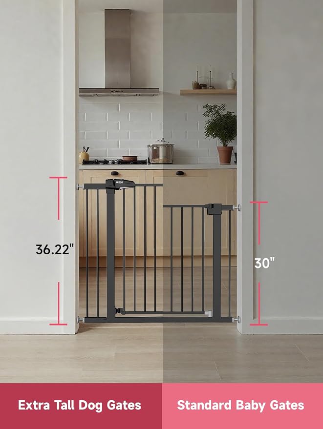 36.2" Extra Tall Baby Gate for Stairs, 29.5-46" Wide Dog Gate for Doorways - Image 2