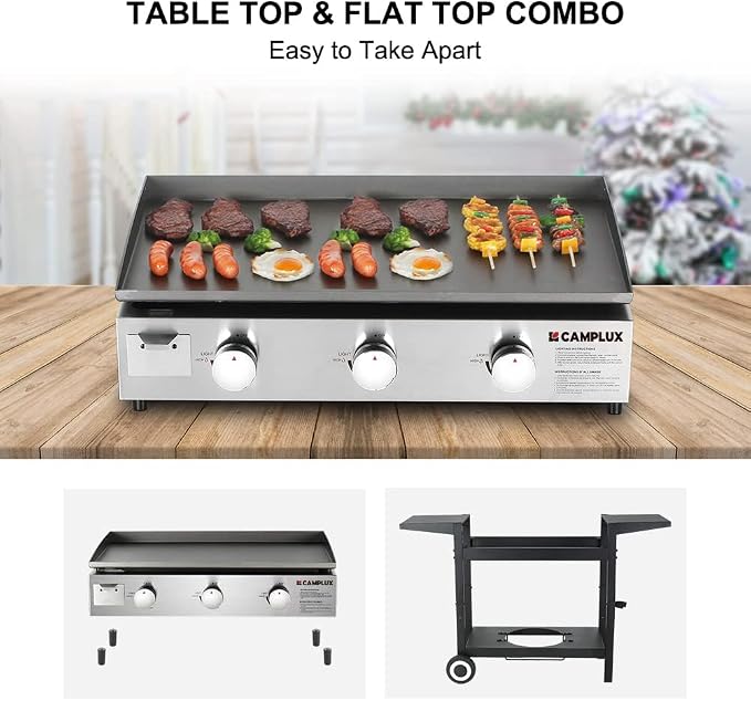 CAMPLUX Flat Top Griddle, Propane gas outdoor grill Griddle Cooking Station - Image 2
