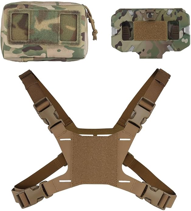 FoldPanel Tactical Chest Vest Pouch Set, Chest Rig Phone Mount as 4.7-6.7" - Image 6