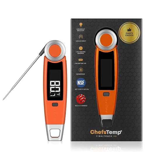 Finaltouch X10 Instant Read Digital Meat Thermometer NSF Certified Waterproof by chefstemp