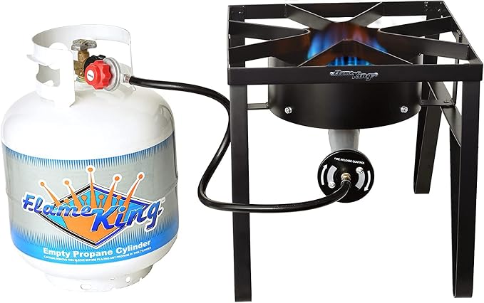 Flame King Heavy Duty 200K BTU, 0-20 PSI, Propane Gas Single Burner Bayou - Image 7
