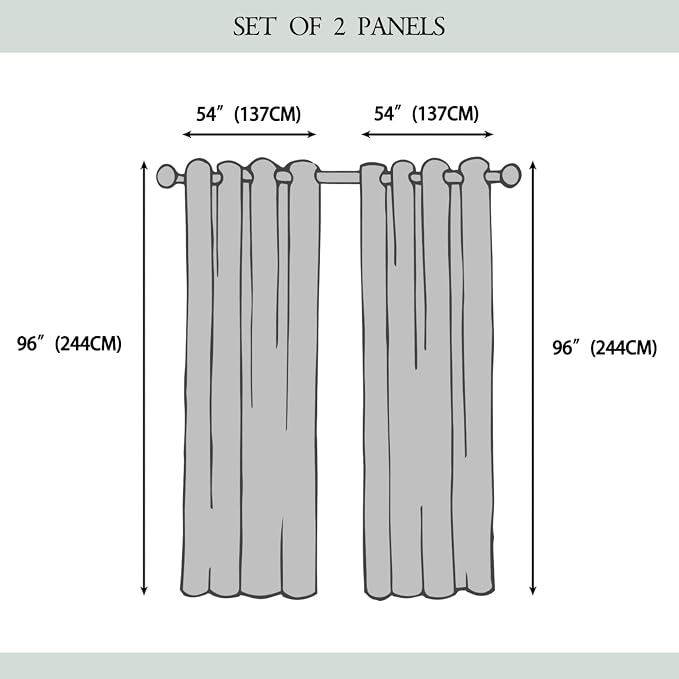 Nature Theme Waterproof Indoor/Outdoor Curtains, Forest Pattern, UV and Fade - Image 6