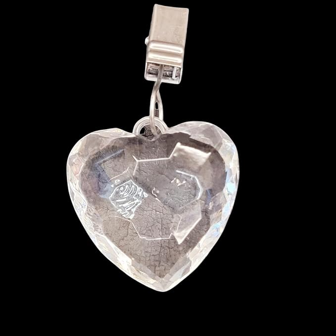 TwoFish Home Set of 4 Crystal Heart Tablecloth Clamps Crystal Heart Handicraft - Image 7