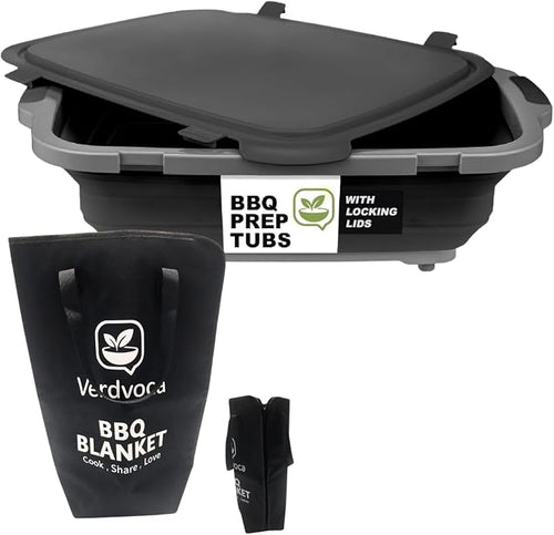 16L Black Collapsible BBQ Prep Tub by Unknown