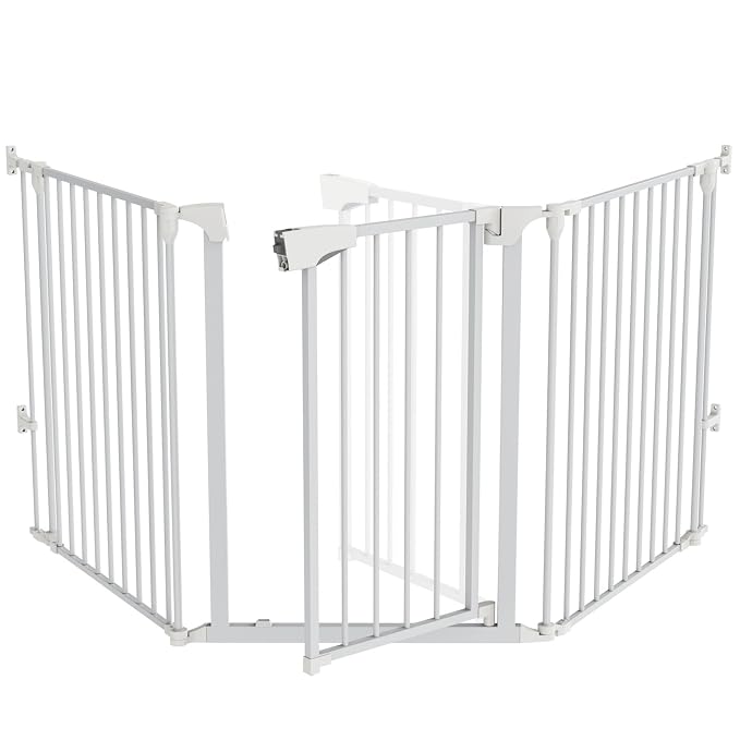 Bonnlo 82-Inch Versatile Safety Gate Metal Baby/Pet Gate Configurable Dog by Bonnlo