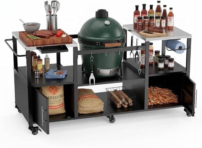 Heavy-Duty Outdoor Grill Cart by Unknown