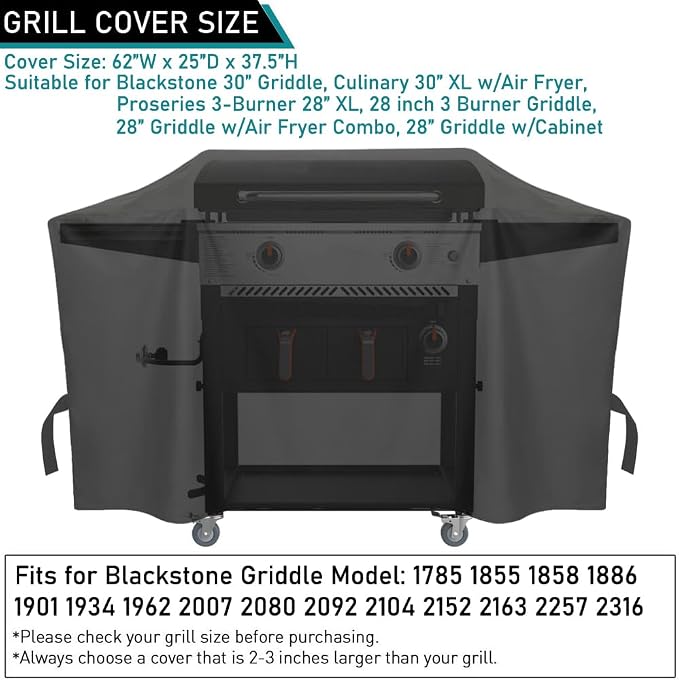 ZJYWSCH Griddle Cover for Blackstone Culinary 30" Griddle 1934 2092 2163 2257 - Image 2