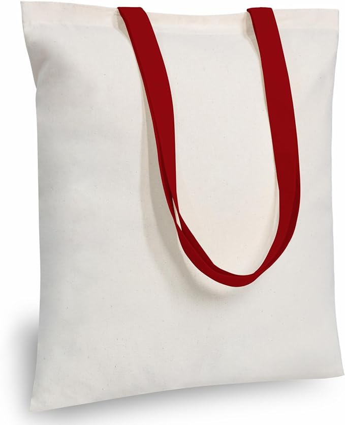 TOPDesign 6-Pack Economical 16"x15" Cotton Tote Bag, Lightweight Medium by TOPDesign