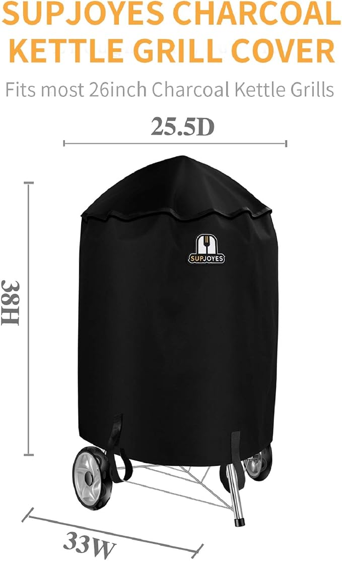 SUPJOYES Grill Cover for Weber Charcoal Kettle, 26 Inch BBQ Grill Covers - Image 2
