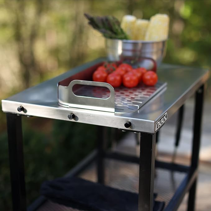 NUUK Three-Shelf Rolling Outdoor Dining Cart Table - Image 5