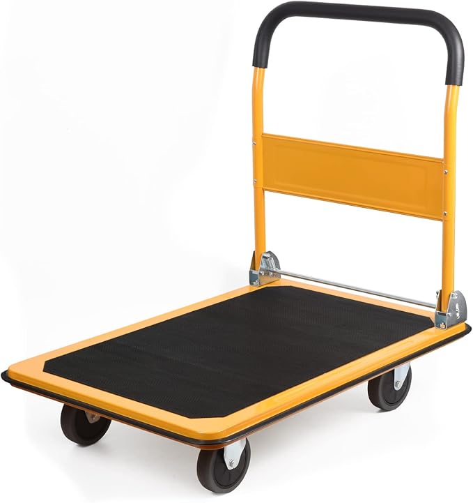 LEADALLWAY Platform Truck Large Size 880lbs Heavy Duty Foldable Push Cart by LEADALLWAY