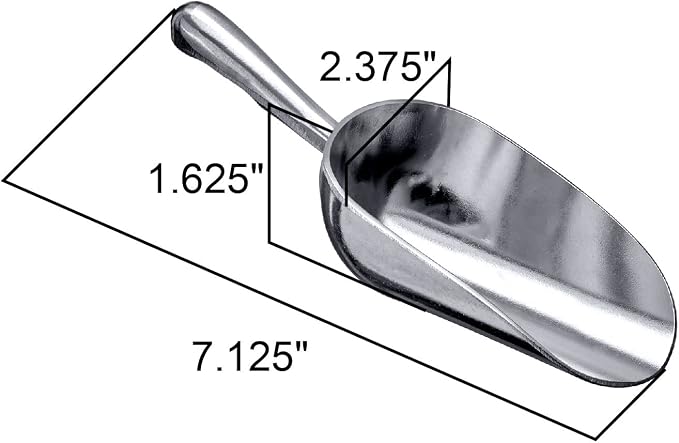 Amazing Abby - Elsa - 5-Ounce Aluminum Ice Scoops, Cast Aluminum Utility Scoops - Image 4