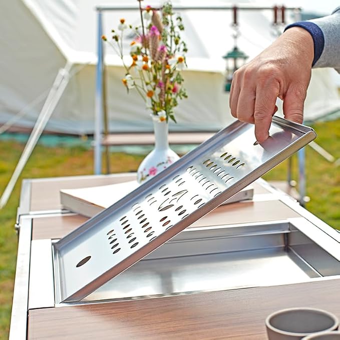 Wild Journey IGT 304 Stainless Steel Folding Table Portable Outdoor Vacation - Image 4