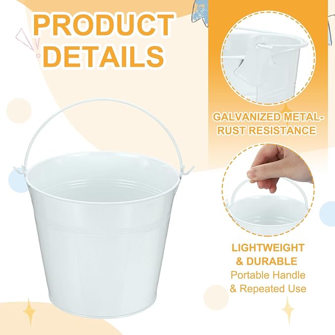 Small Metal Buckets, Mini Buckets - Image 3