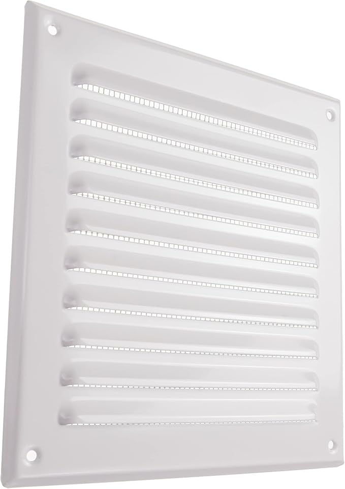 Vent Systems - 6 x 6 Inch Pack of 2 White Metal Square Soffit Air Vent Grille - Image 8