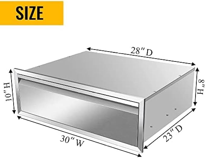 Outdoor Kitchen Stainless Steel Triple Access BBQ Drawers - Image 2