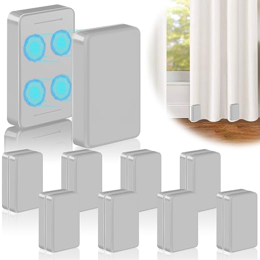 16 Pcs Outdoor Curtain Weights, 8 Pairs Upgrade to Heavier Magnetic Drapery by Phoncoo