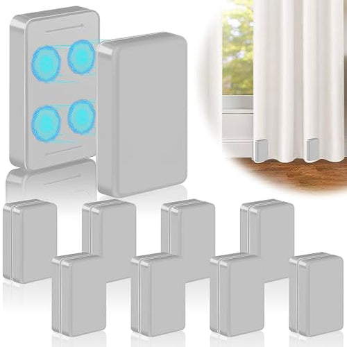 16 Pcs Outdoor Curtain Weights, 8 Pairs Upgrade to Heavier Magnetic Drapery by Phoncoo
