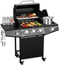 40, 000 BTU Propane Gas Grill, 3 Burner Gas Grill by LOUAORIS