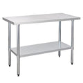 Stainless Steel Table for Prep & Work 24 x 48 Inches, NSF Heavy Duty Commercial by OKEYOLIVE