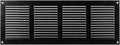 Repa Market Air Vent Cover 16x6 Inch Black Galvanized Steel Louvered Grill Cover by RepaMarket