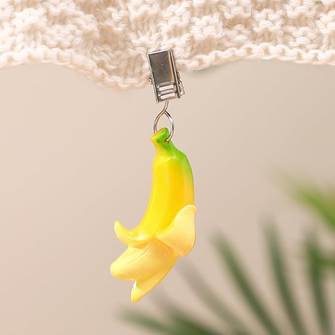 TwoFish Home Set of 4 Resin Banana Tablecloth Weights Clips Handicraft Banana - Image 2