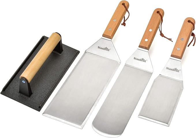 Stanbroil Large Metal Griddle Spatula Set by Stanbroil