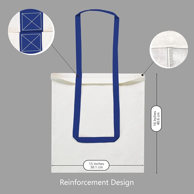 TOPDesign 24-Pack Economical 16"x15" Cotton Tote Bag, Lightweight Medium - Image 5