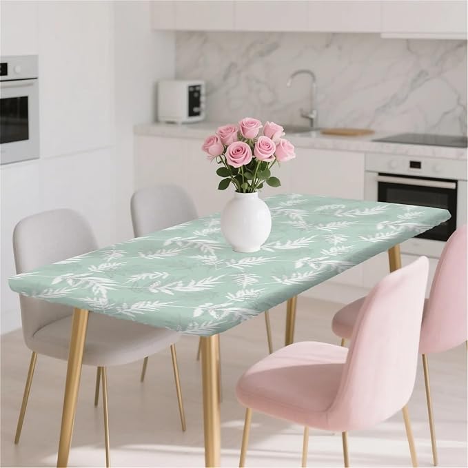 Rectangle Table Cloth Cover Waterproof Elastic Fitted Polyester Fitted - Image 7