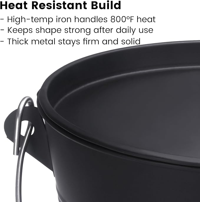 GameXcel Ash Bucket with Lid and Shovel Hand Broom - Image 2
