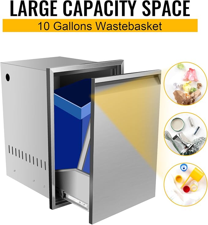 Outdoor Kitchen Stainless Steel Triple Access BBQ Drawers - Image 3