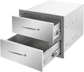 Outdoor Kitchen Drawers 18" W x 15" H x 23" D Stainless Steel Double Drawers by Unknown