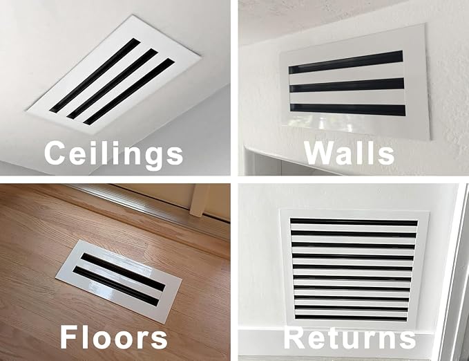 BUILDMART - 14x8 White Modern AC Vent Cover - Decorative Air Vent - Standard - Image 5