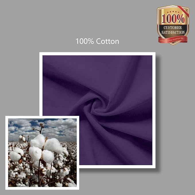 TOPDesign 6-Pack Economical 16"x15" Deep Purple Cotton Tote Bags, Lightweight - Image 7