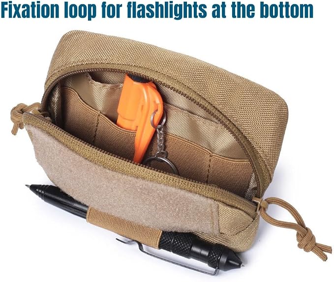 Tactical Modular Pocket Pouch Molle Small Tool Belt Hook Elastic Loops Plate - Image 6