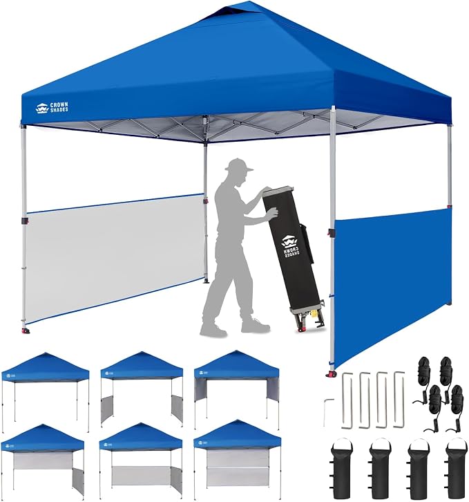 CROWN SHADES Canopy Tent, 10 x 10 Foot Portable Pop Up Outdoor Shelter by CrownShades