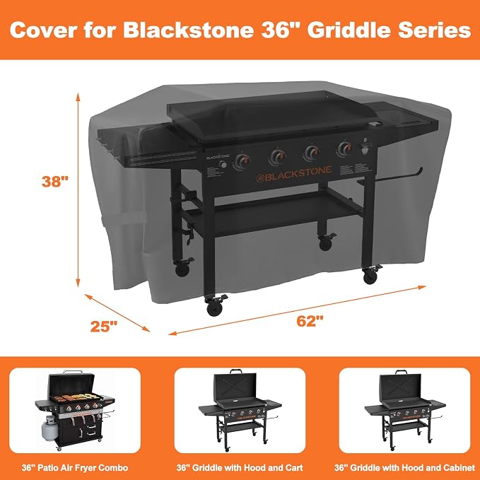 Griddle Cover for Blackstone Patio Series 36" Griddle, 62 inch Blackstone Cover - Image 2