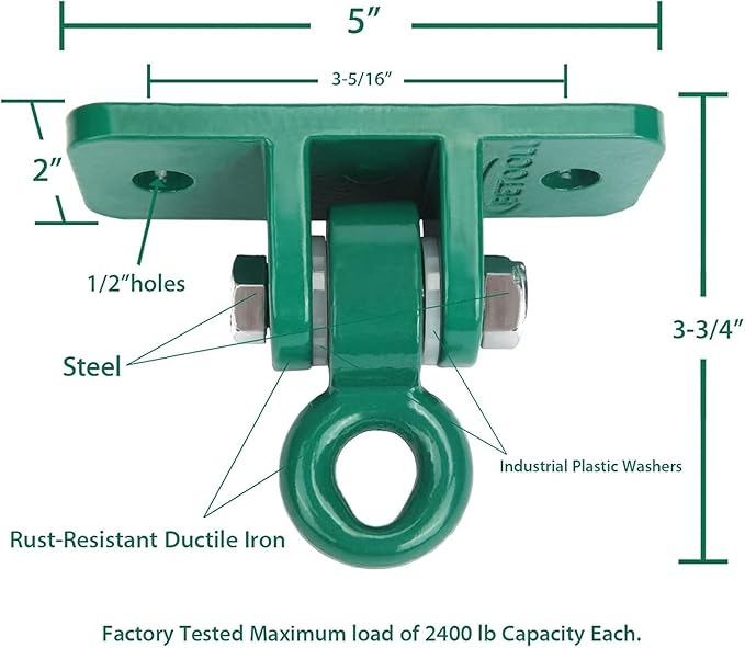 BETOOLL 2400 lb Capacity Heavy Duty Swing Hangers - Image 3
