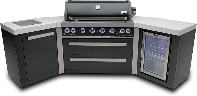 Mont Alpi MAi805-BSS45FC 44-inch 6-Burner 115000 BTU 45 Degree Black Stainless by MontAlpi