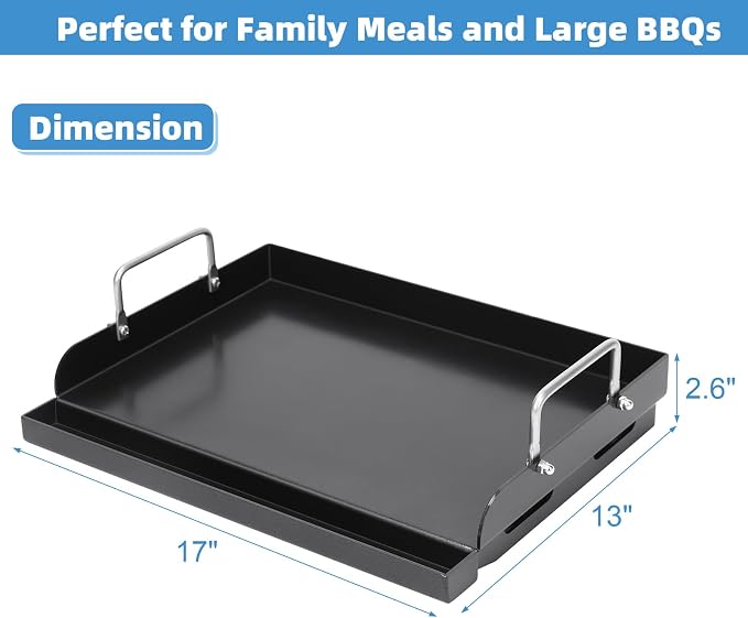 Universal Griddle Plate for Gas Grill – Premium Ceramic Coating Cooking Griddle - Image 2