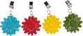 TwoFish Home Set of 4 Colorful Sunflower Resin Tablecloth Weights Clips by TwoFishHomeFashionLLC